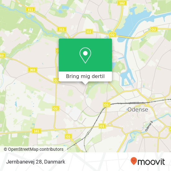 Jernbanevej 28 kort