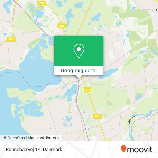 Rønnebærvej 14 kort