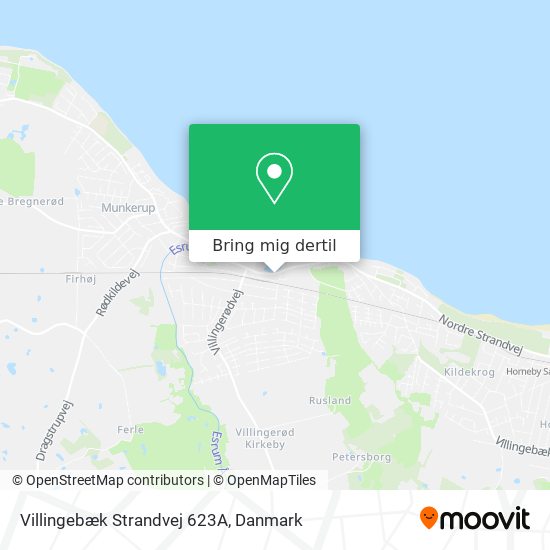 Villingebæk Strandvej 623A kort