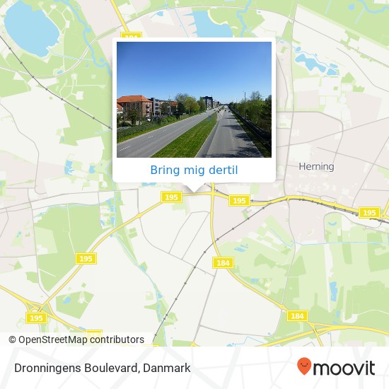 Dronningens Boulevard kort