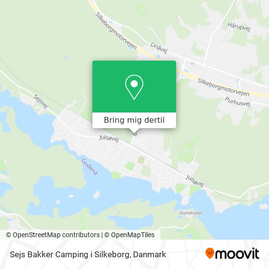 Sejs Bakker Camping i Silkeborg kort