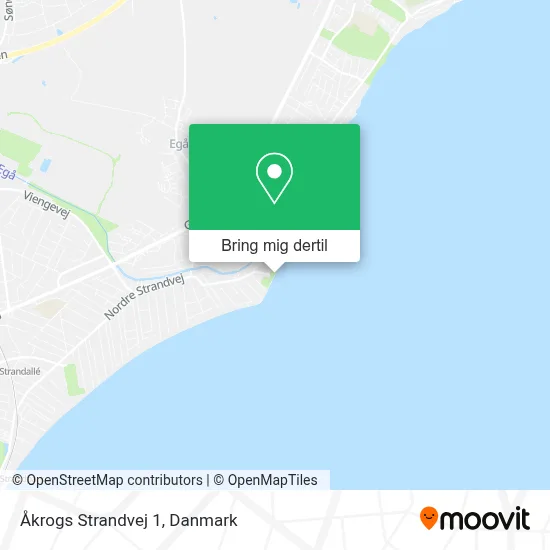 Åkrogs Strandvej 1 kort