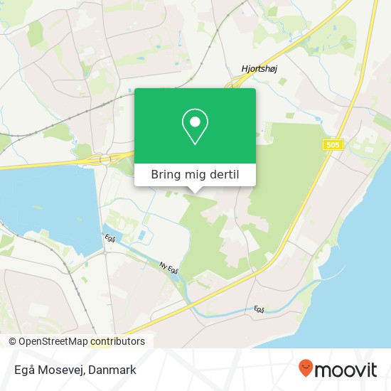 Egå Mosevej kort