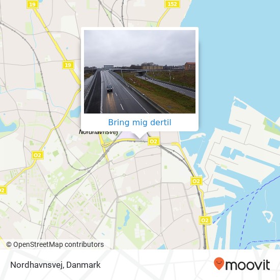 Nordhavnsvej kort