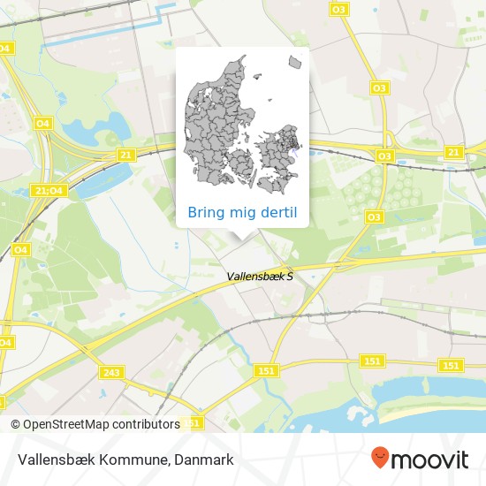 Vallensbæk Kommune kort
