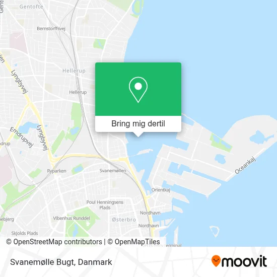 Svanemølle Bugt kort