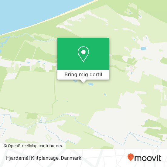 Hjardemål Klitplantage kort