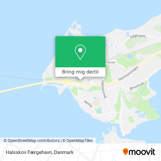 Halsskov Færgehavn kort