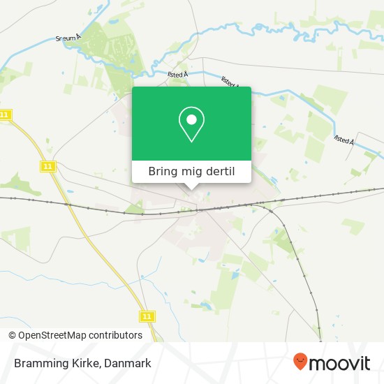 Bramming Kirke kort