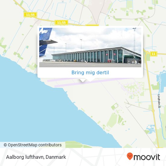 Aalborg lufthavn kort