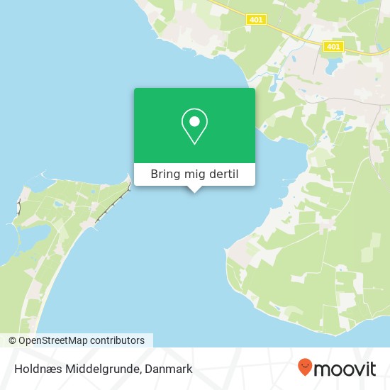 Holdnæs Middelgrunde kort