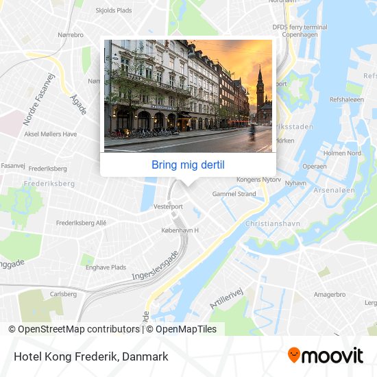 Hotel Kong Frederik kort