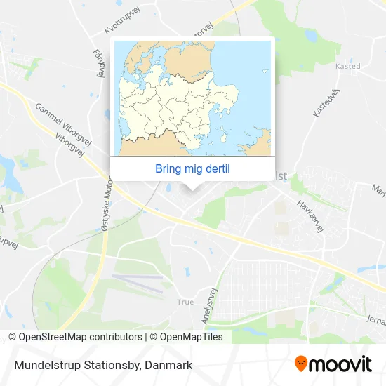 Mundelstrup Stationsby kort