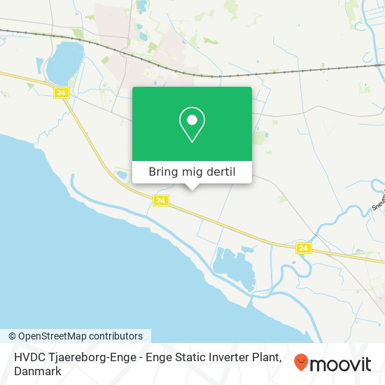HVDC Tjaereborg-Enge - Enge Static Inverter Plant kort
