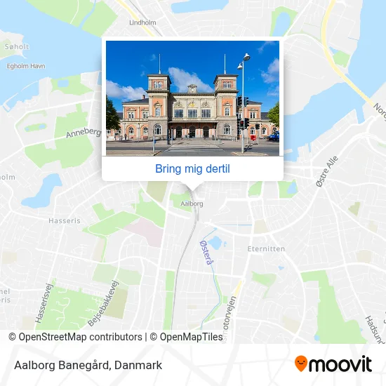 Aalborg Banegård kort