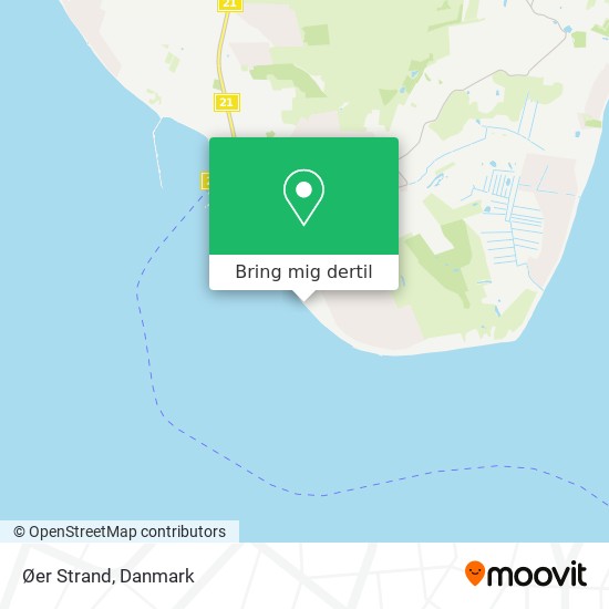 Øer Strand kort