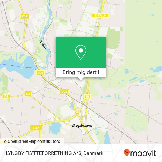 LYNGBY FLYTTEFORRETNING A/S kort