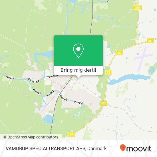 VAMDRUP SPECIALTRANSPORT APS kort