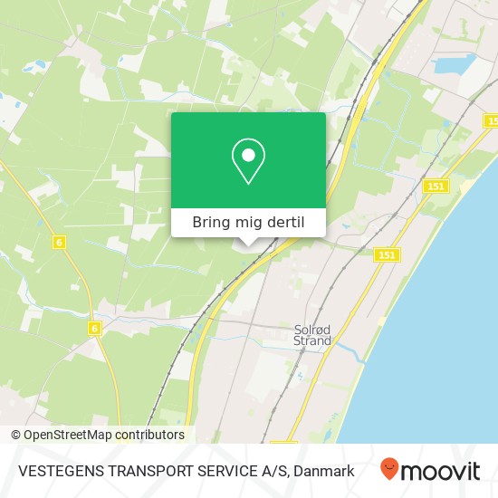 VESTEGENS TRANSPORT SERVICE A / S kort