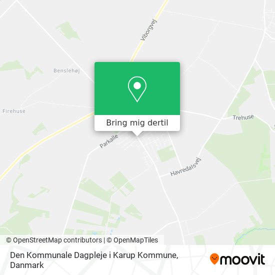 Den Kommunale Dagpleje i Karup Kommune kort