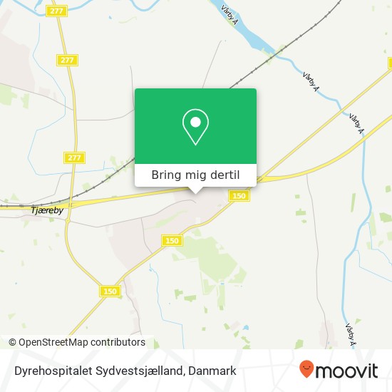 Dyrehospitalet Sydvestsjælland kort