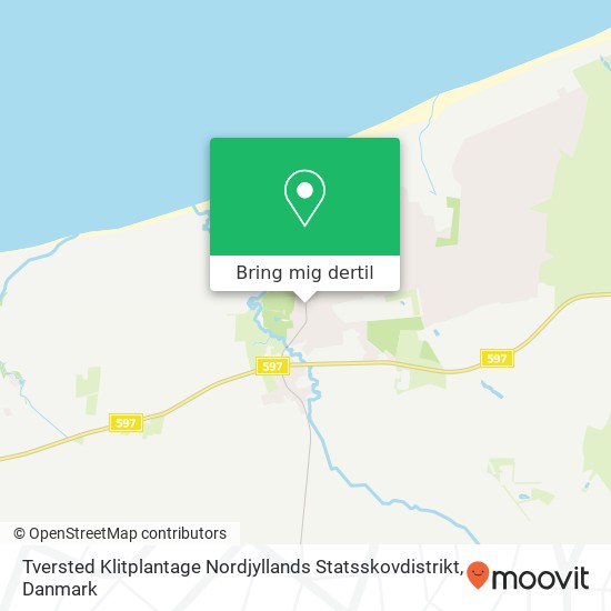 Tversted Klitplantage Nordjyllands Statsskovdistrikt kort