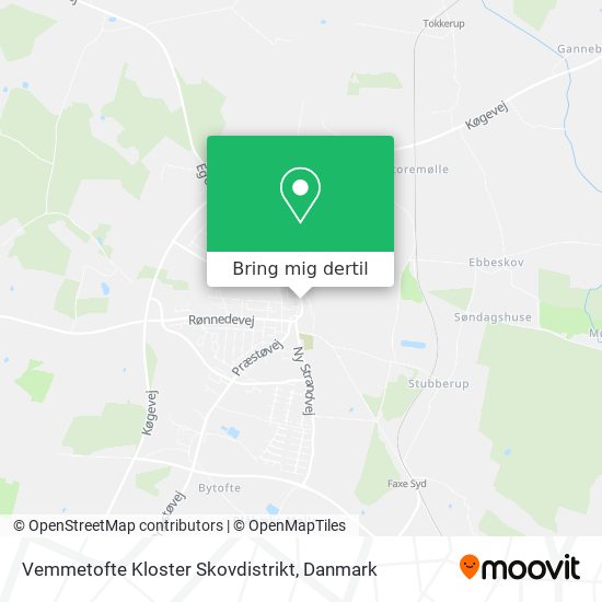 Vemmetofte Kloster Skovdistrikt kort