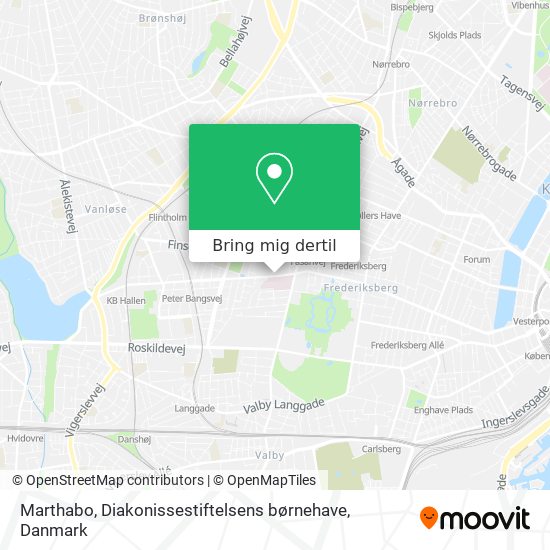Marthabo, Diakonissestiftelsens børnehave kort