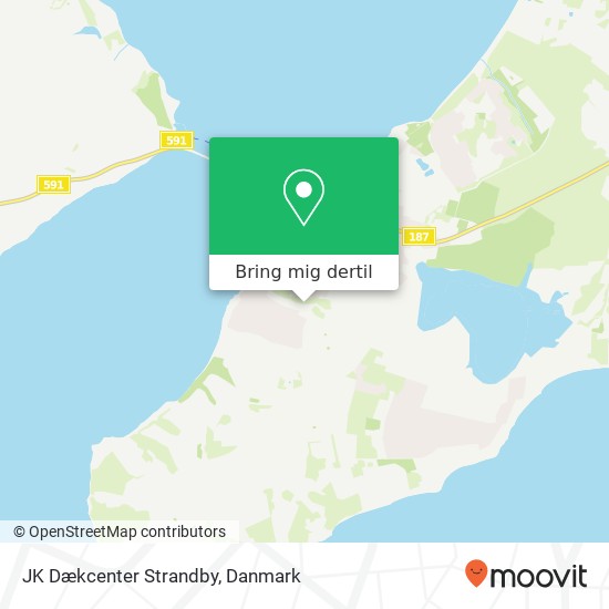 JK Dækcenter Strandby kort