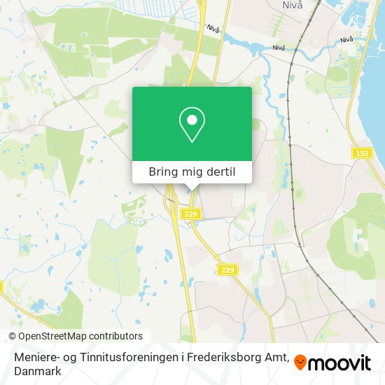 Meniere- og Tinnitusforeningen i Frederiksborg Amt kort