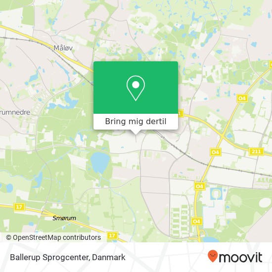 Ballerup Sprogcenter kort