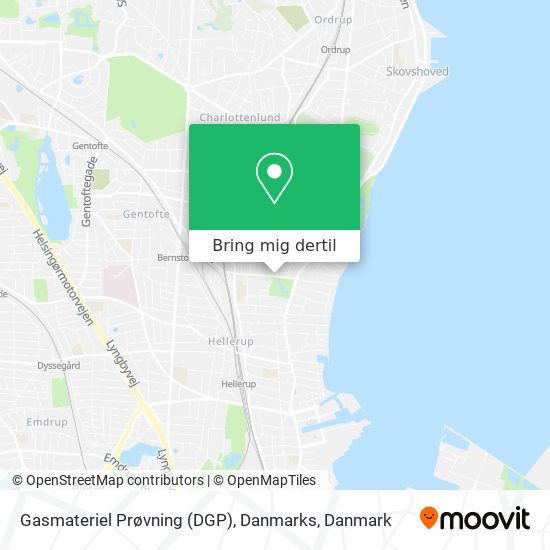 Gasmateriel Prøvning (DGP), Danmarks kort