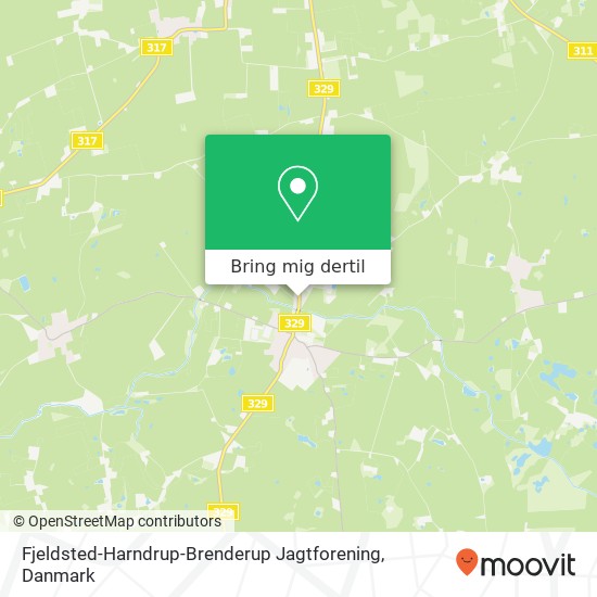 Fjeldsted-Harndrup-Brenderup Jagtforening kort
