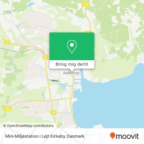Mini-Miljøstation i Løjt Kirkeby kort