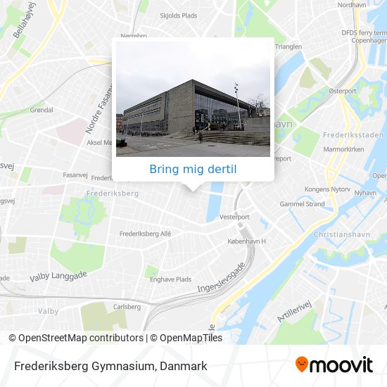 Frederiksberg Gymnasium kort