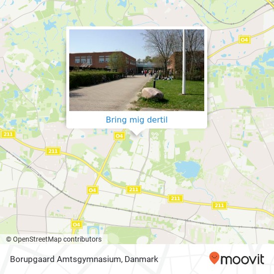 Borupgaard Amtsgymnasium kort