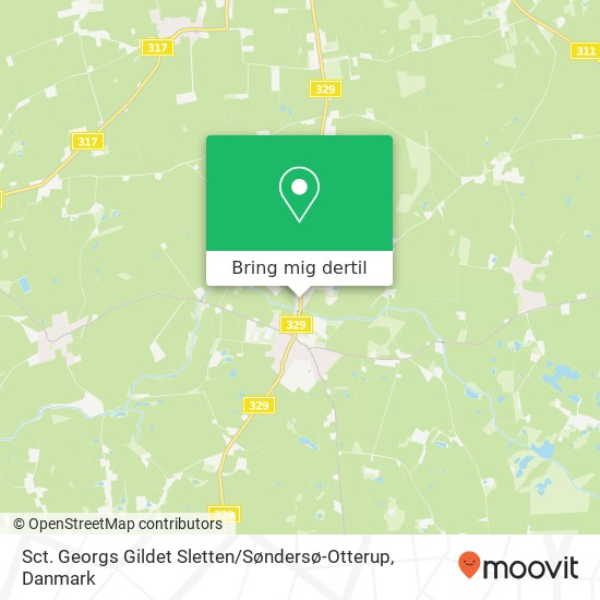 Sct. Georgs Gildet Sletten / Søndersø-Otterup kort