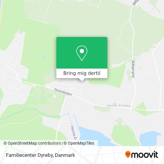 Familiecenter Dyreby kort