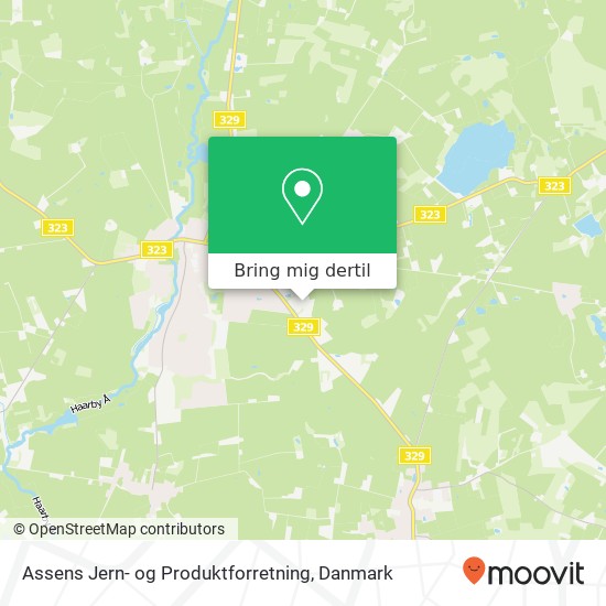 Assens Jern- og Produktforretning kort