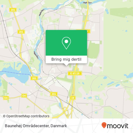 Baunehøj Områdecenter kort