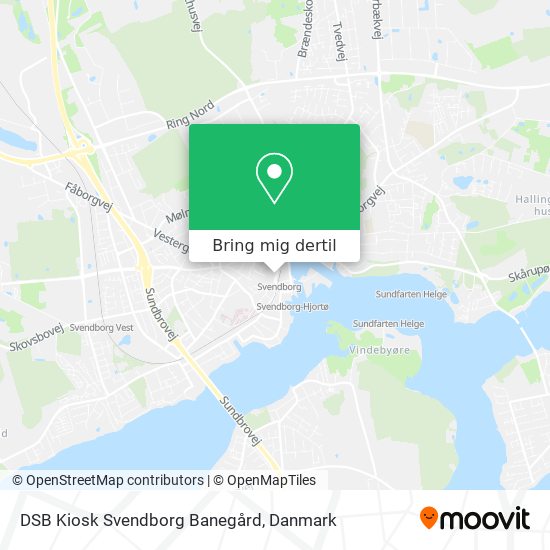 DSB Kiosk Svendborg Banegård kort