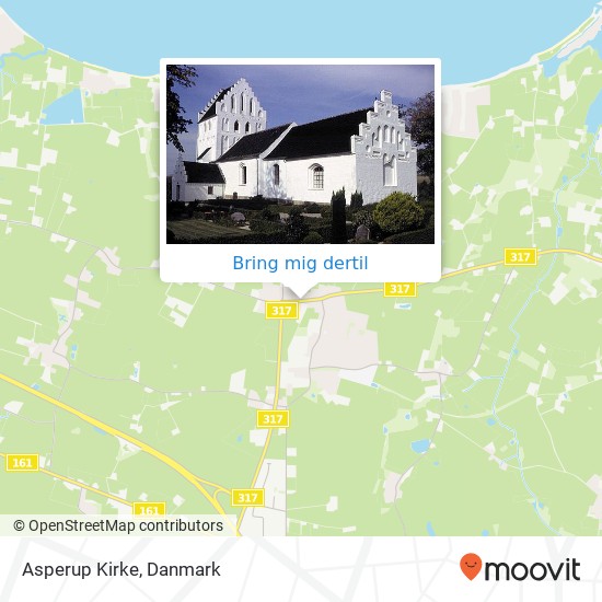 Asperup Kirke kort