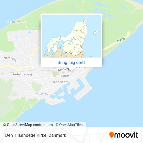 Den Tilsandede Kirke kort