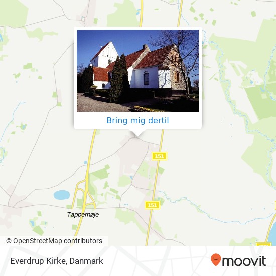 Everdrup Kirke kort