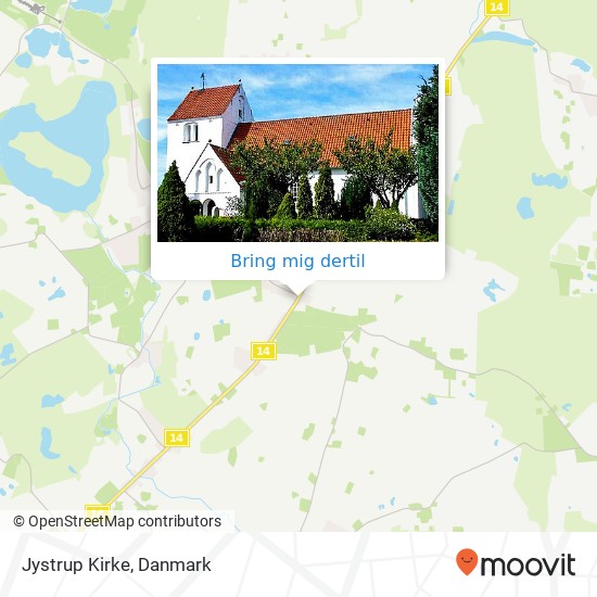 Jystrup Kirke kort
