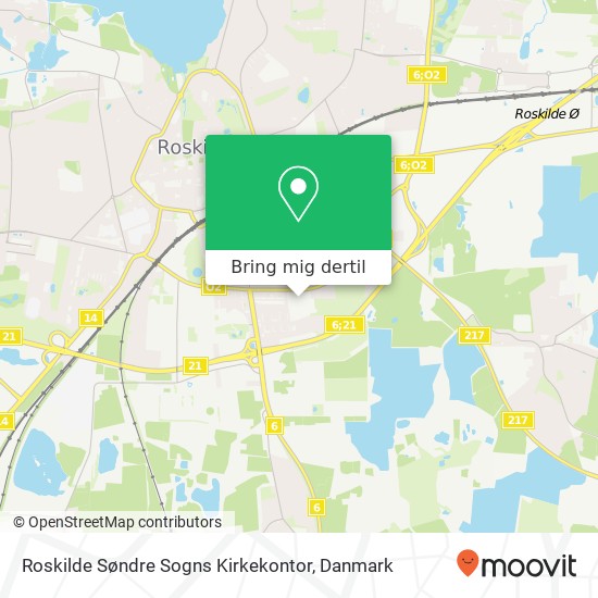 Roskilde Søndre Sogns Kirkekontor kort