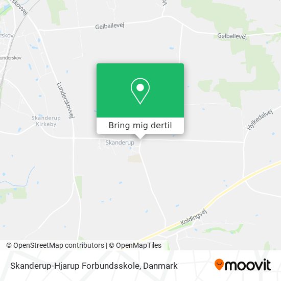 Skanderup-Hjarup Forbundsskole kort