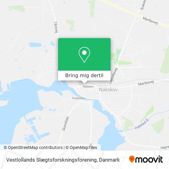Vestlollands Slægtsforskningsforening kort
