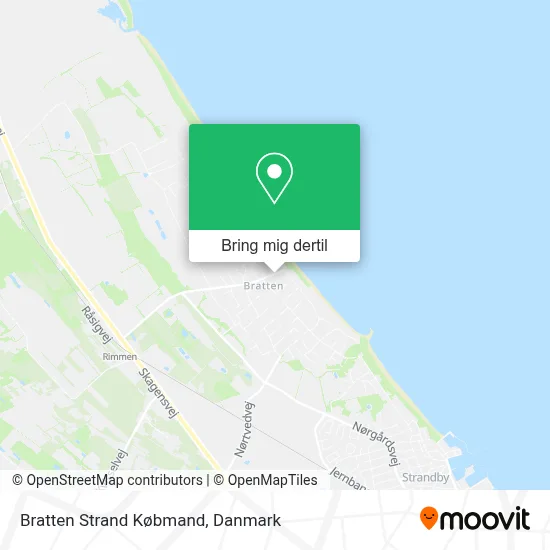 Bratten Strand Købmand kort