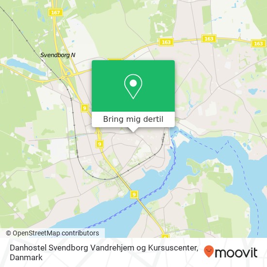 Danhostel Svendborg Vandrehjem og Kursuscenter kort